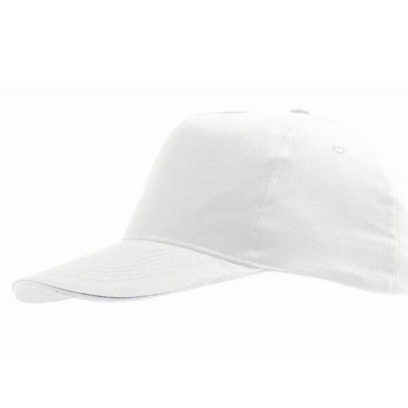 SOLS Unisex Sunny 5 Panel Baseball Cap / White - Picture 2 of 5